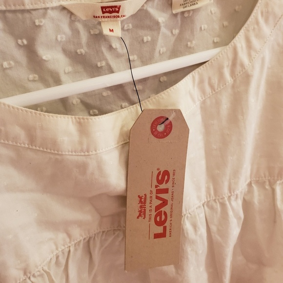 NWT White Levi Blouse - Picture 2 of 4